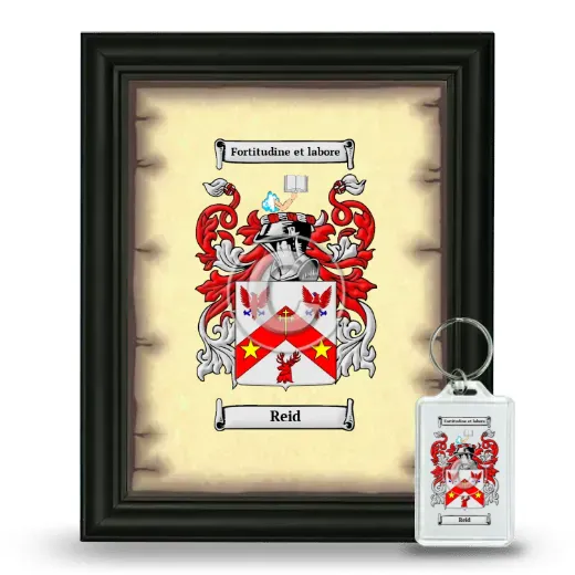 Reid Framed Coat of Arms and Keychain - Black