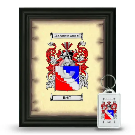 Reiff Framed Coat of Arms and Keychain - Black