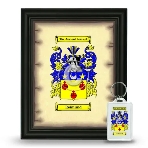 Reimund Framed Coat of Arms and Keychain - Black