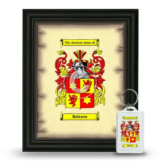 Reissen Framed Coat of Arms and Keychain - Black