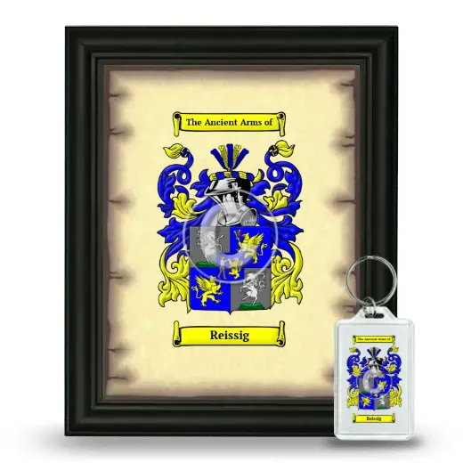 Reissig Framed Coat of Arms and Keychain - Black