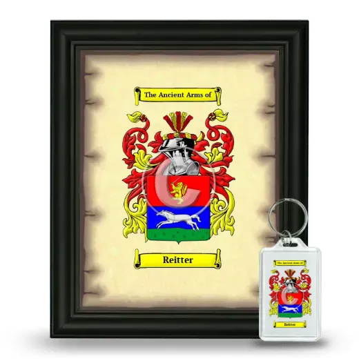 Reitter Framed Coat of Arms and Keychain - Black