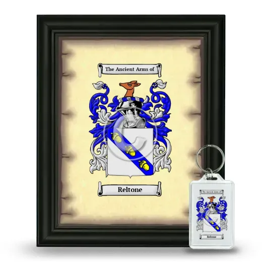 Reltone Framed Coat of Arms and Keychain - Black