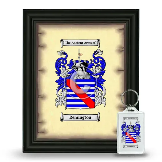 Remington Framed Coat of Arms and Keychain - Black
