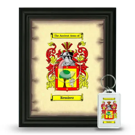Remirez Framed Coat of Arms and Keychain - Black