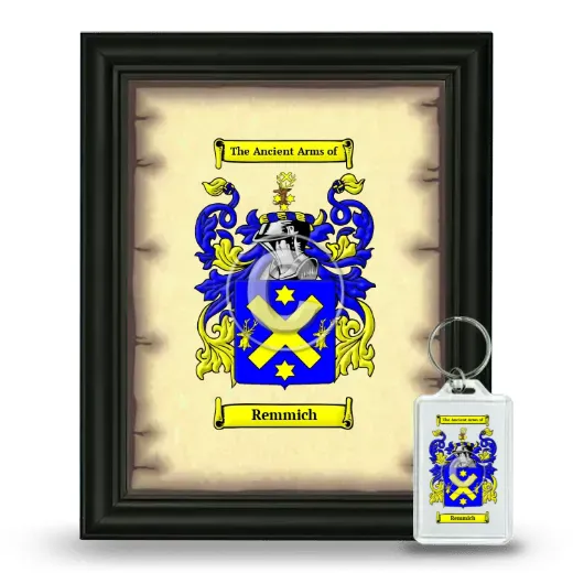Remmich Framed Coat of Arms and Keychain - Black