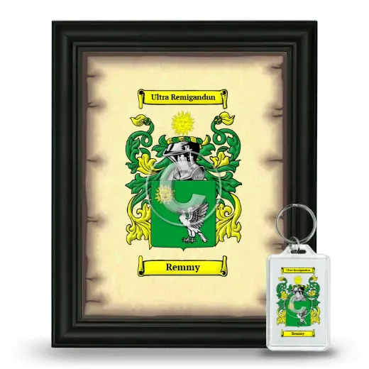 Remmy Framed Coat of Arms and Keychain - Black