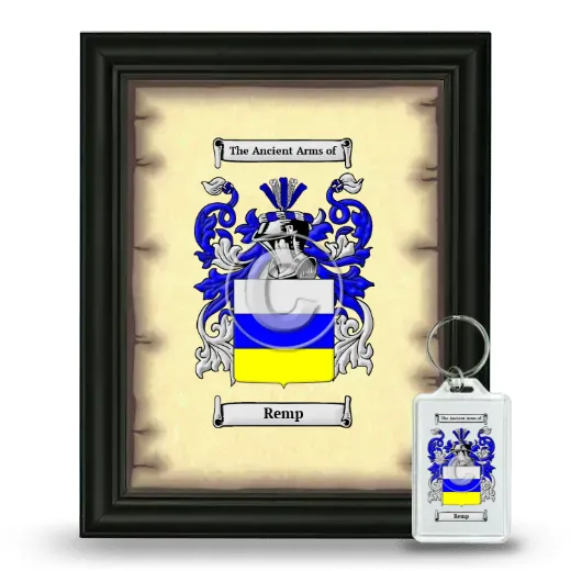 Remp Framed Coat of Arms and Keychain - Black