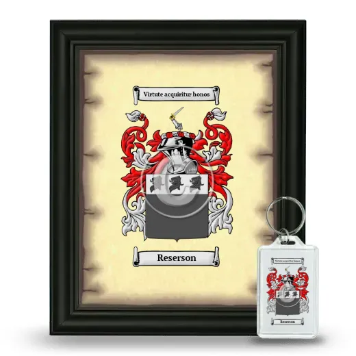 Reserson Framed Coat of Arms and Keychain - Black