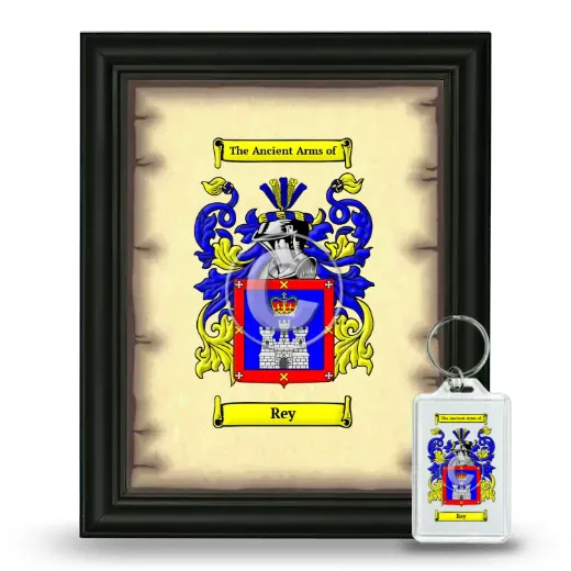 Rey Framed Coat of Arms and Keychain - Black