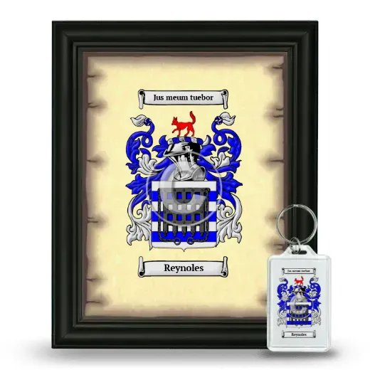 Reynoles Framed Coat of Arms and Keychain - Black