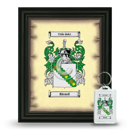 Ricard Framed Coat of Arms and Keychain - Black