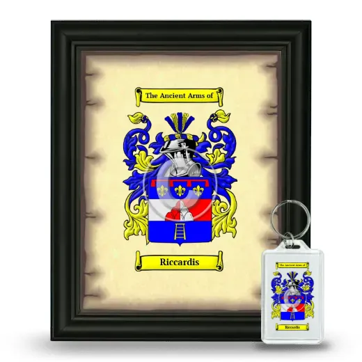 Riccardis Framed Coat of Arms and Keychain - Black