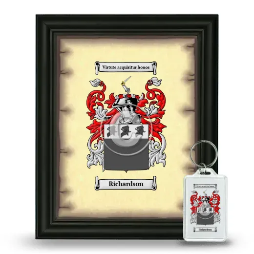 Richardson Framed Coat of Arms and Keychain - Black
