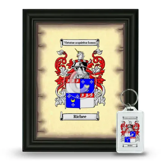 Richee Framed Coat of Arms and Keychain - Black