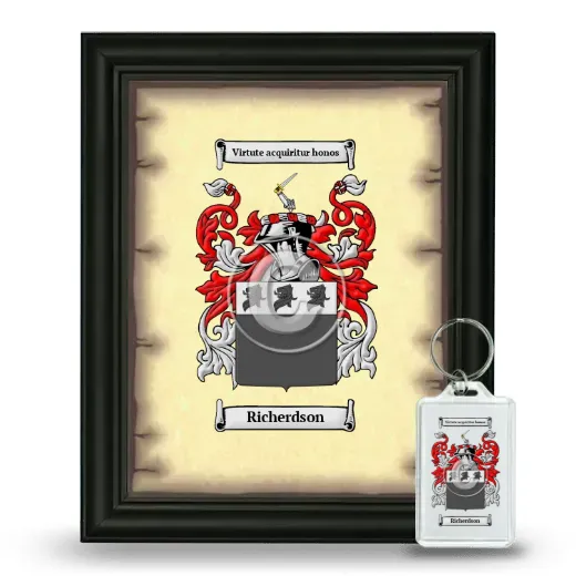 Richerdson Framed Coat of Arms and Keychain - Black