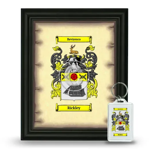Rickley Framed Coat of Arms and Keychain - Black