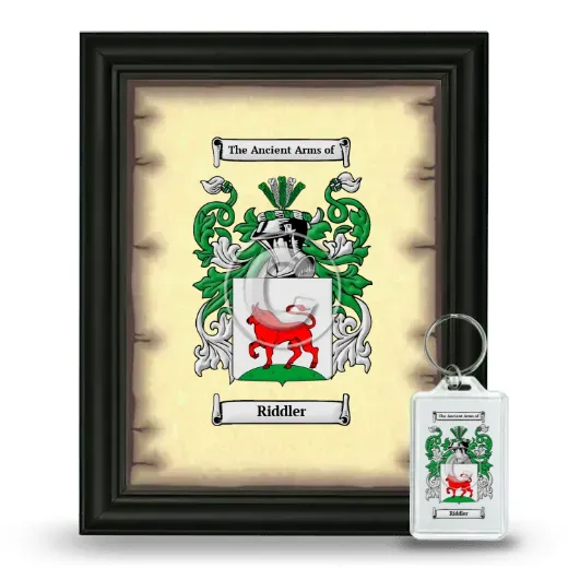 Riddler Framed Coat of Arms and Keychain - Black