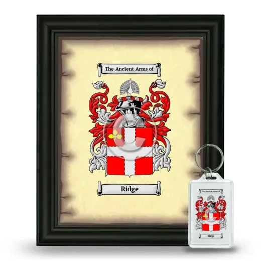 Ridge Framed Coat of Arms and Keychain - Black