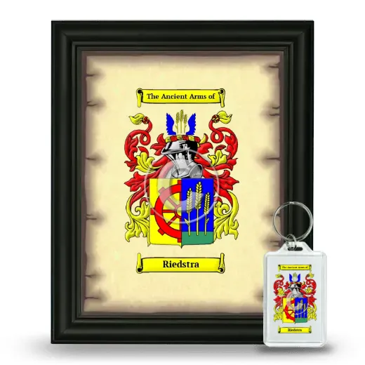 Riedstra Framed Coat of Arms and Keychain - Black