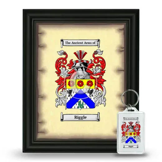 Riggle Framed Coat of Arms and Keychain - Black