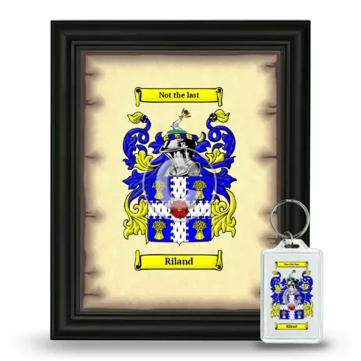 Riland Framed Coat of Arms and Keychain - Black
