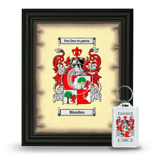 Riordan Framed Coat of Arms and Keychain - Black