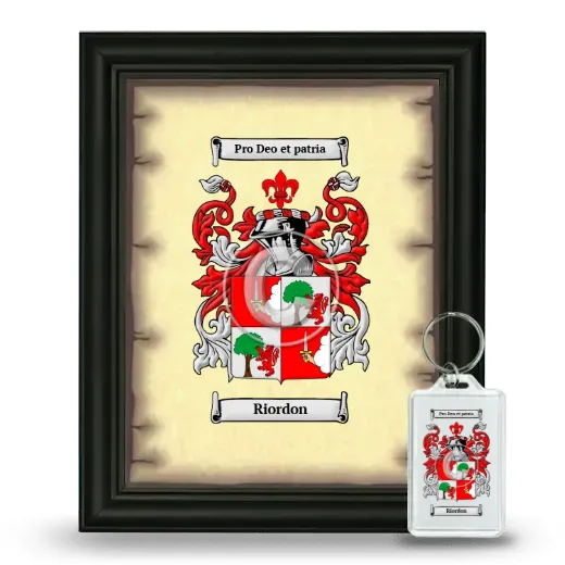 Riordon Framed Coat of Arms and Keychain - Black