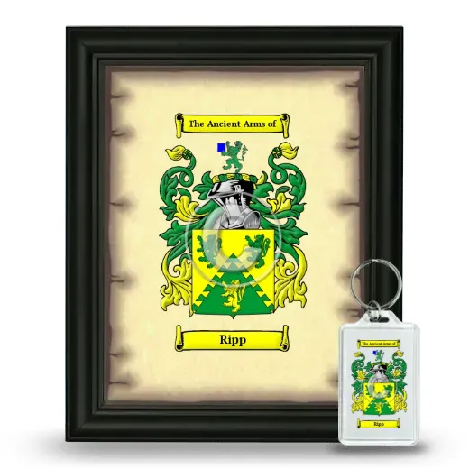 Ripp Framed Coat of Arms and Keychain - Black