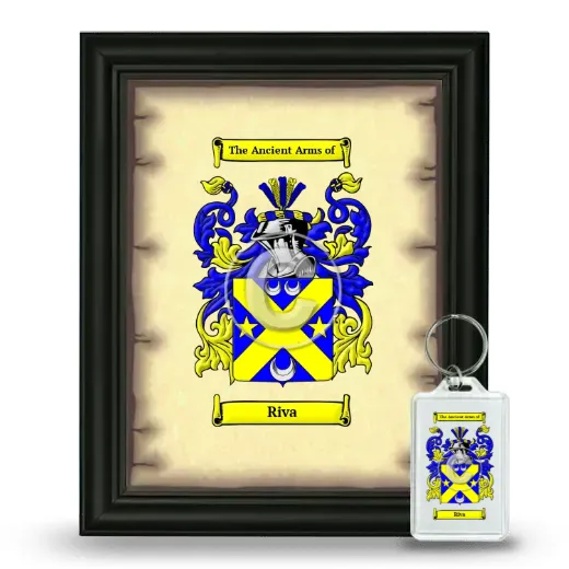 Riva Framed Coat of Arms and Keychain - Black