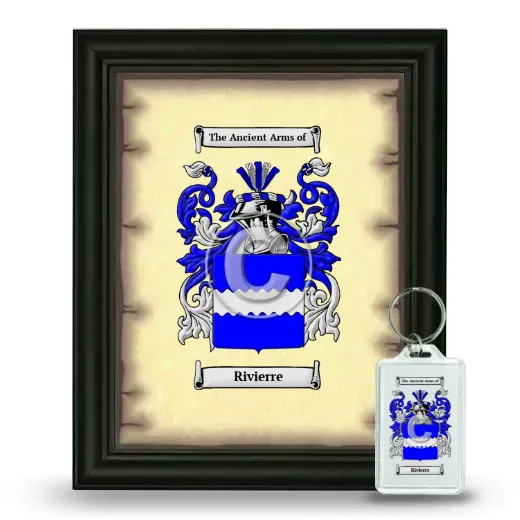 Rivierre Framed Coat of Arms and Keychain - Black