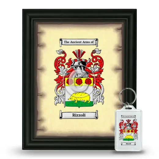 Rizzoli Framed Coat of Arms and Keychain - Black