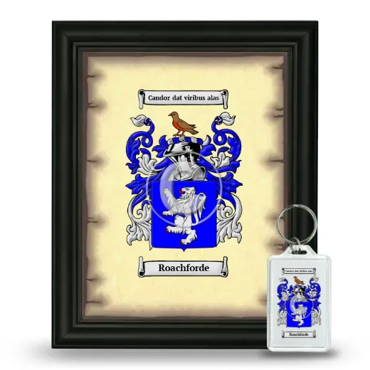 Roachforde Framed Coat of Arms and Keychain - Black