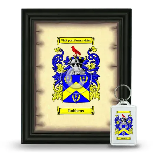 Robbens Framed Coat of Arms and Keychain - Black