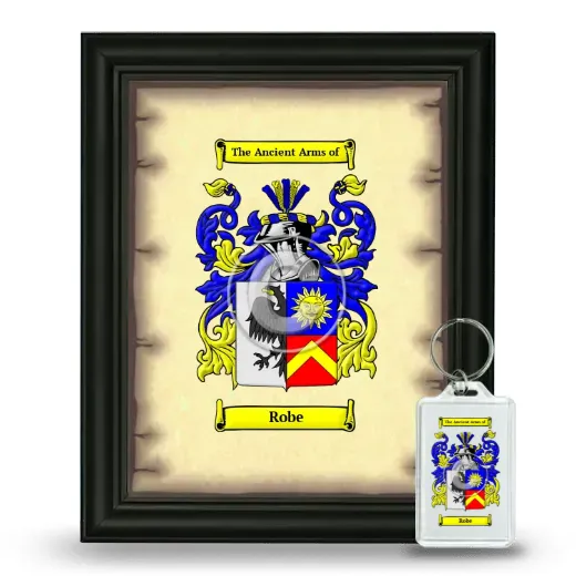 Robe Framed Coat of Arms and Keychain - Black