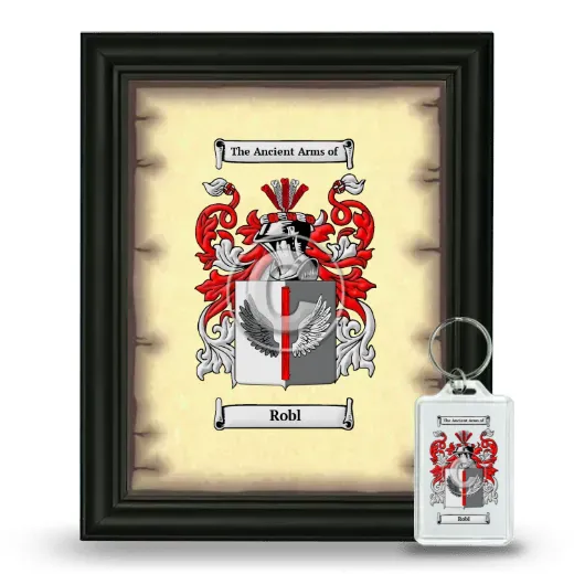 Robl Framed Coat of Arms and Keychain - Black