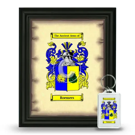 Roemers Framed Coat of Arms and Keychain - Black