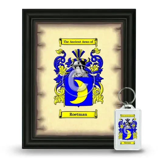 Roetman Framed Coat of Arms and Keychain - Black