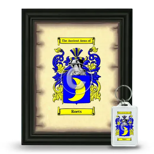 Roets Framed Coat of Arms and Keychain - Black