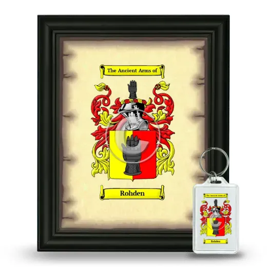 Rohden Framed Coat of Arms and Keychain - Black