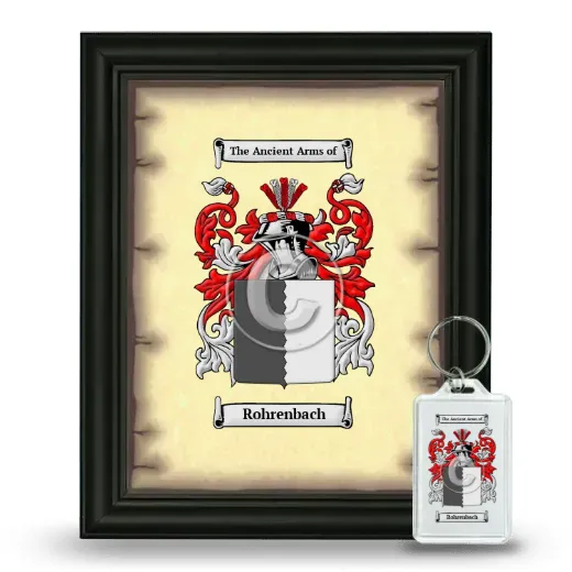 Rohrenbach Framed Coat of Arms and Keychain - Black