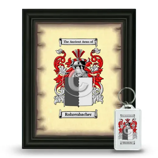 Rohrenbacher Framed Coat of Arms and Keychain - Black