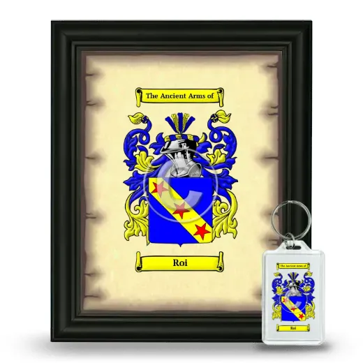Roi Framed Coat of Arms and Keychain - Black
