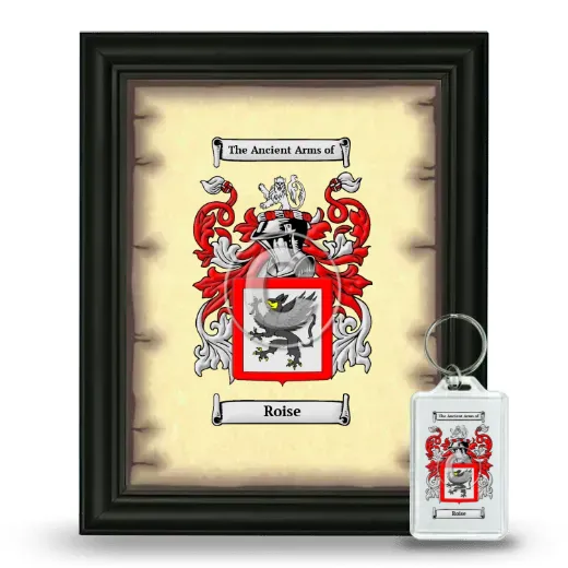 Roise Framed Coat of Arms and Keychain - Black