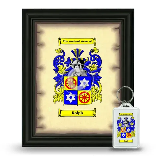 Rolph Framed Coat of Arms and Keychain - Black