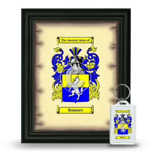 Romaro Framed Coat of Arms and Keychain - Black