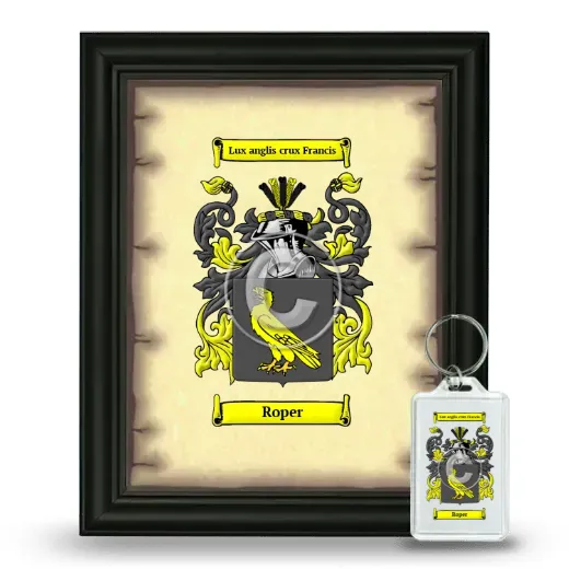 Roper Framed Coat of Arms and Keychain - Black