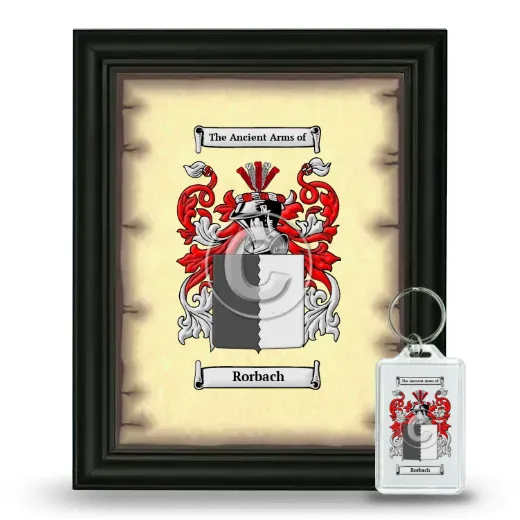 Rorbach Framed Coat of Arms and Keychain - Black