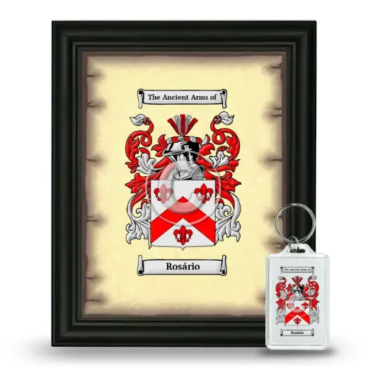 Rosário Framed Coat of Arms and Keychain - Black