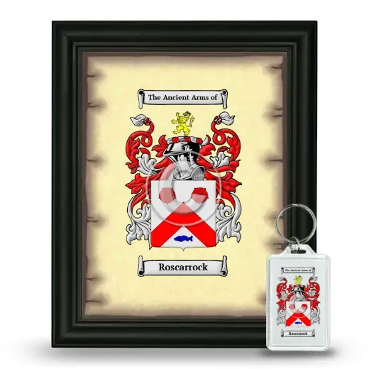 Roscarrock Framed Coat of Arms and Keychain - Black